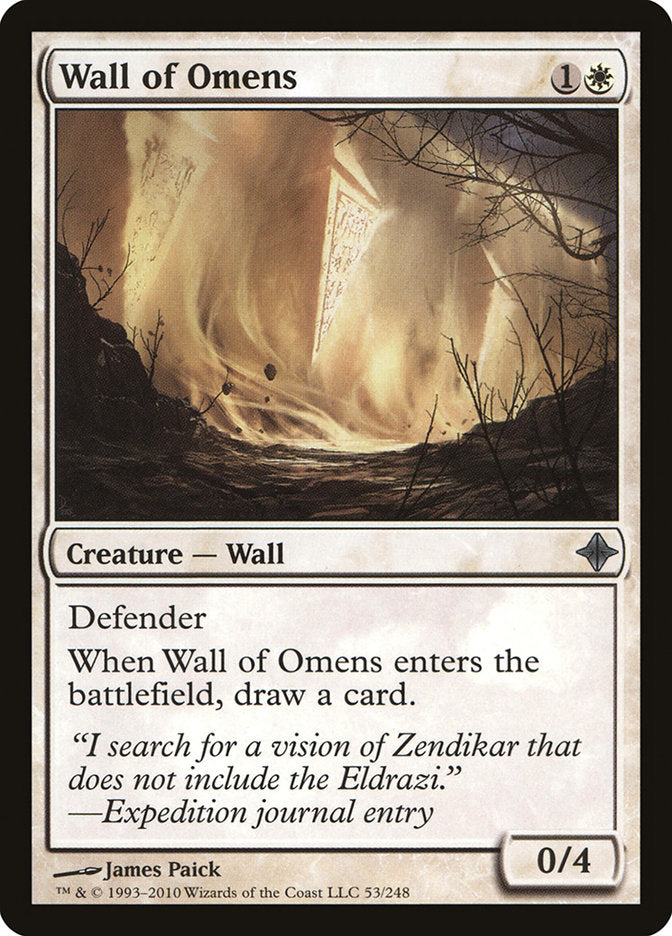 Wall of Omens [Rise of the Eldrazi] | Game Grid - Logan