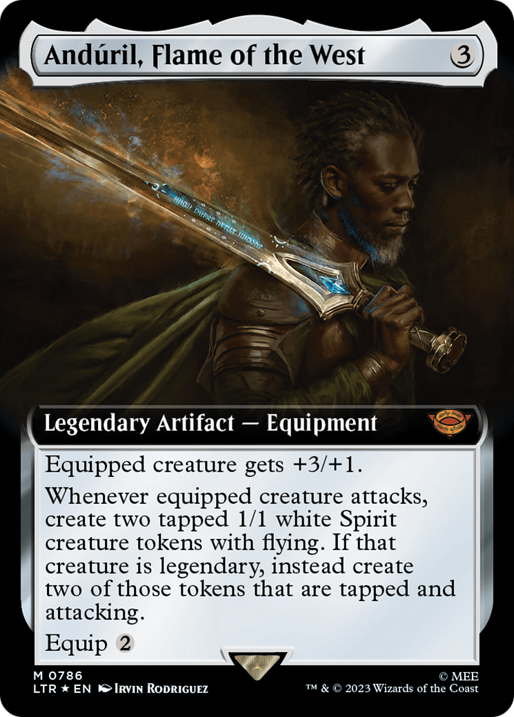 Anduril, Flame of the West (Extended Art) (Surge Foil) [The Lord of the Rings: Tales of Middle-Earth] | Game Grid - Logan