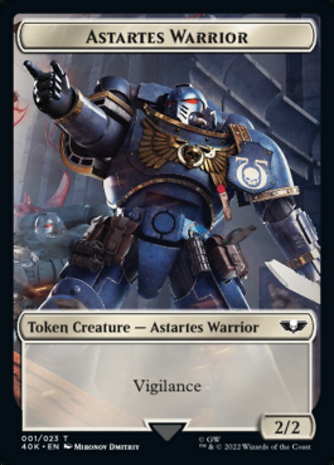 Astartes Warrior // Robot Double-Sided Token (Surge Foil) [Warhammer 40,000 Tokens] | Game Grid - Logan