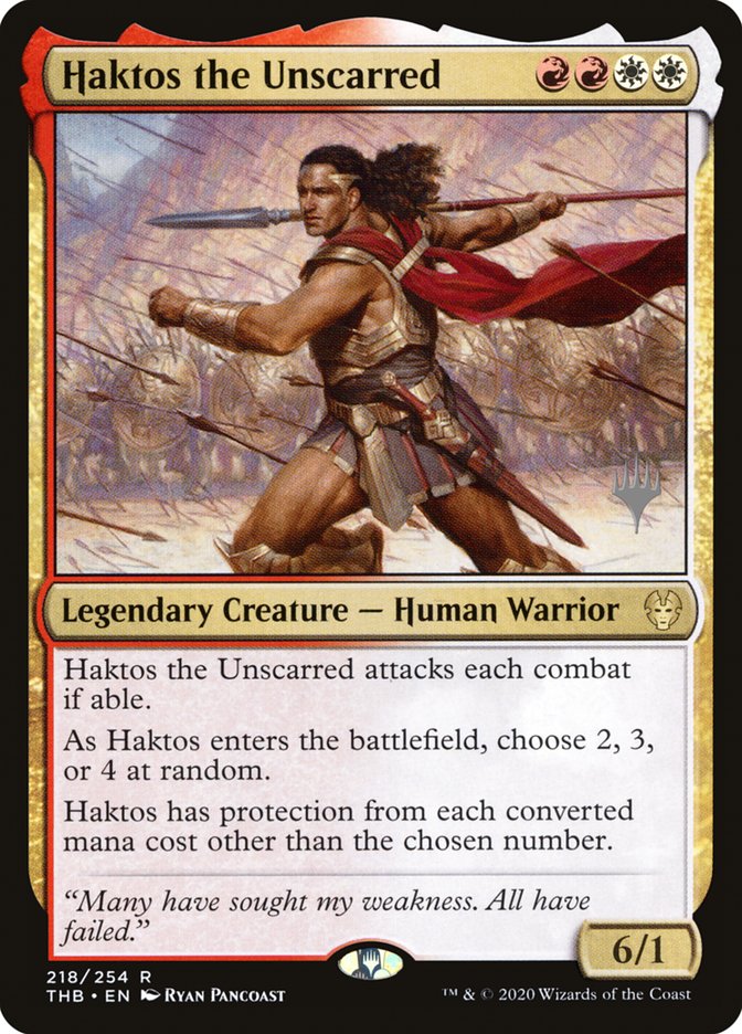 Haktos the Unscarred (Promo Pack) [Theros Beyond Death Promos] | Game Grid - Logan