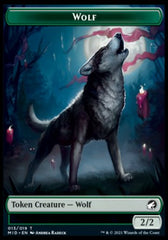 Wolf // Knight Double-Sided Token [Innistrad: Midnight Hunt Commander Tokens] | Game Grid - Logan
