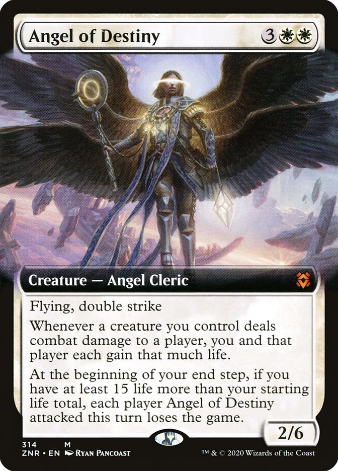 Angel of Destiny (Extended Art) [Zendikar Rising] | Game Grid - Logan