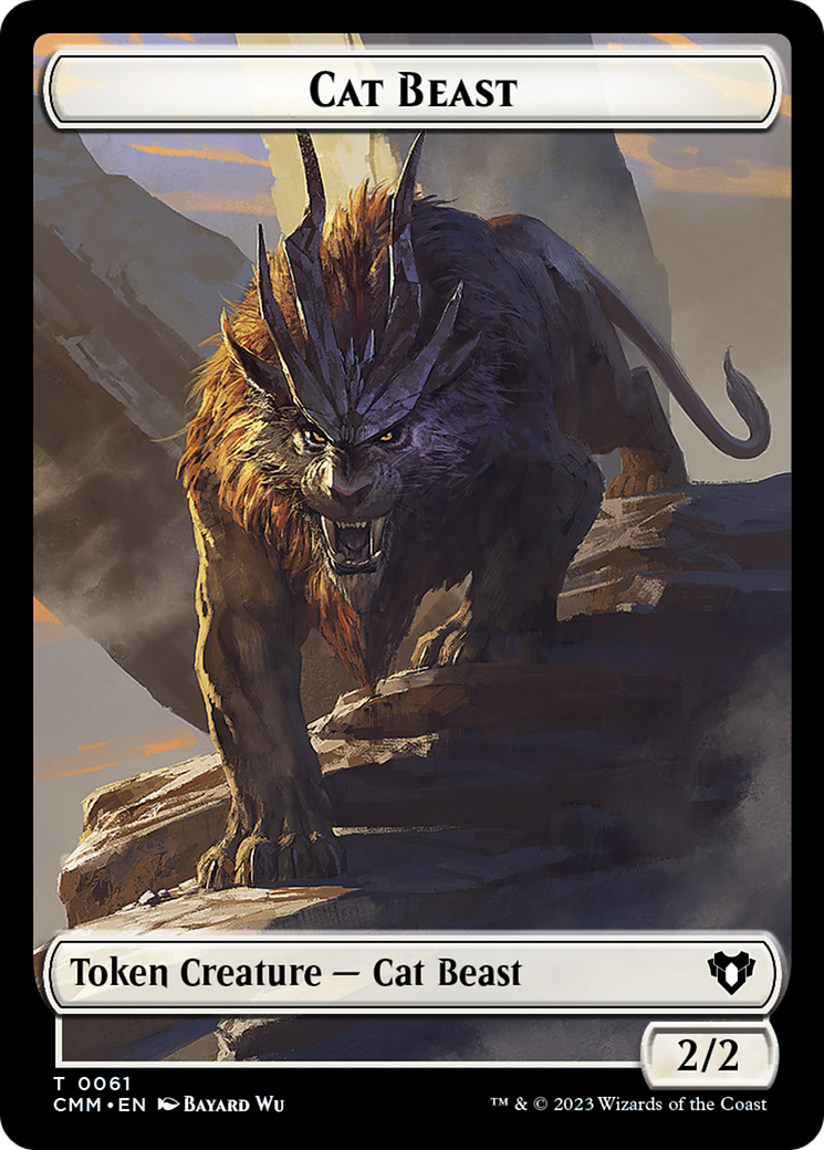 Cleric // Cat Beast Double-Sided Token [Commander Masters Tokens] | Game Grid - Logan