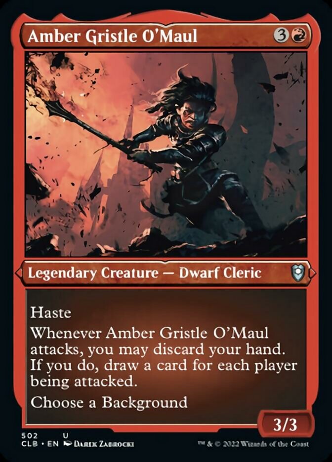 Amber Gristle O'Maul (Foil Etched) [Commander Legends: Battle for Baldur's Gate] | Game Grid - Logan