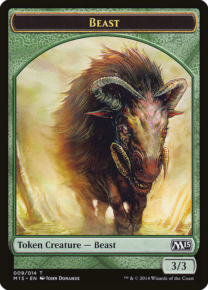 Beast Token (009/014) [Magic 2015 Tokens] | Game Grid - Logan