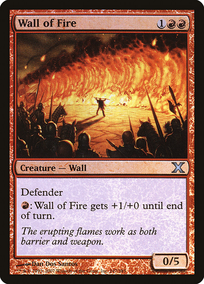 Wall of Fire (Premium Foil) [Tenth Edition] | Game Grid - Logan