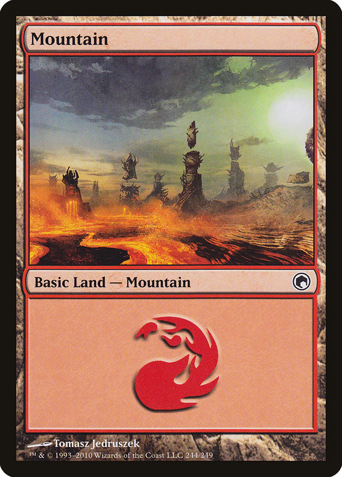 Mountain (244) [Scars of Mirrodin] | Game Grid - Logan