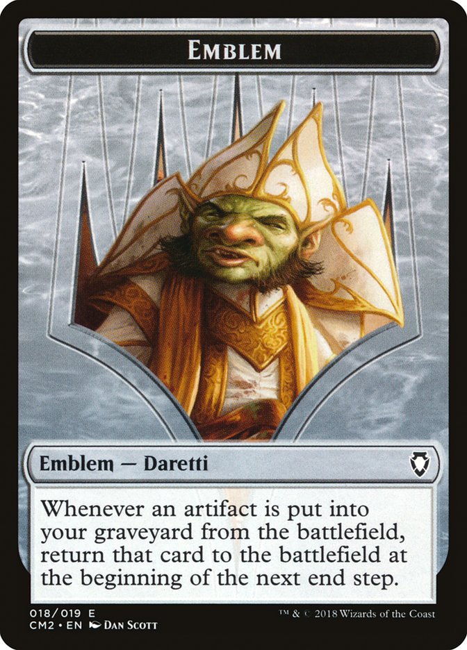 Daretti, Scrap Savant Emblem [Commander Anthology Volume II Tokens] | Game Grid - Logan