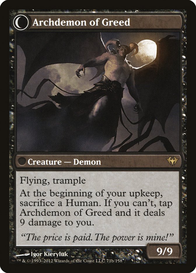 Ravenous Demon // Archdemon of Greed [Dark Ascension] | Game Grid - Logan
