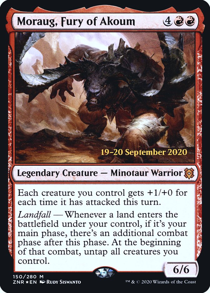 Moraug, Fury of Akoum [Zendikar Rising Prerelease Promos] | Game Grid - Logan