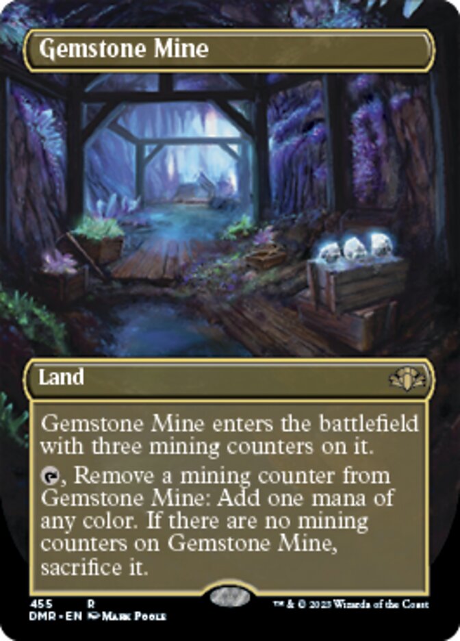 Gemstone Mine (Borderless Alternate Art) [Dominaria Remastered] | Game Grid - Logan