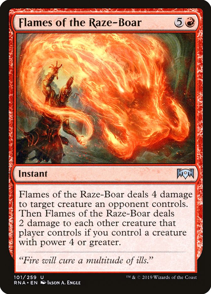 Flames of the Raze-Boar [Ravnica Allegiance] | Game Grid - Logan