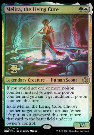 Melira, the Living Cure [Phyrexia: All Will Be One Prerelease Promos] | Game Grid - Logan