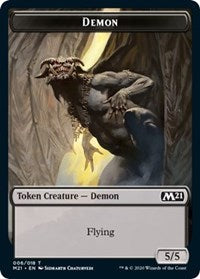 Demon // Zombie Double-Sided Token [Core Set 2021 Tokens] | Game Grid - Logan