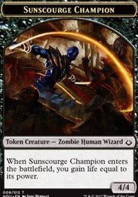 Sunscourge Champion // Cat Double-Sided Token [Hour of Devastation Tokens] | Game Grid - Logan