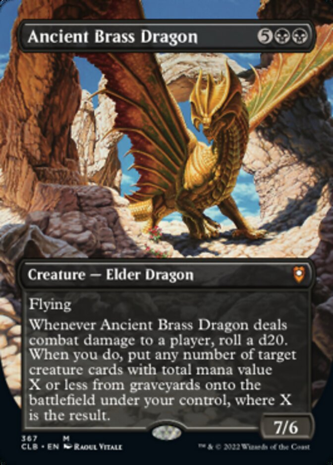 Ancient Brass Dragon (Borderless Alternate Art) [Commander Legends: Battle for Baldur's Gate] | Game Grid - Logan