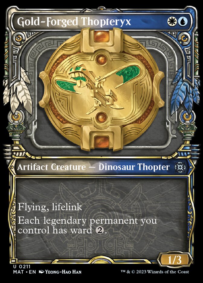 Gold-Forged Thopteryx (Showcase Halo Foil) [March of the Machine: The Aftermath] | Game Grid - Logan