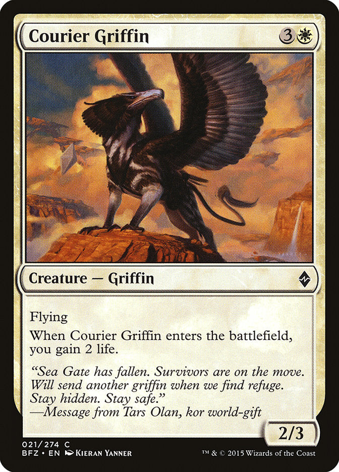 Courier Griffin [Battle for Zendikar] | Game Grid - Logan
