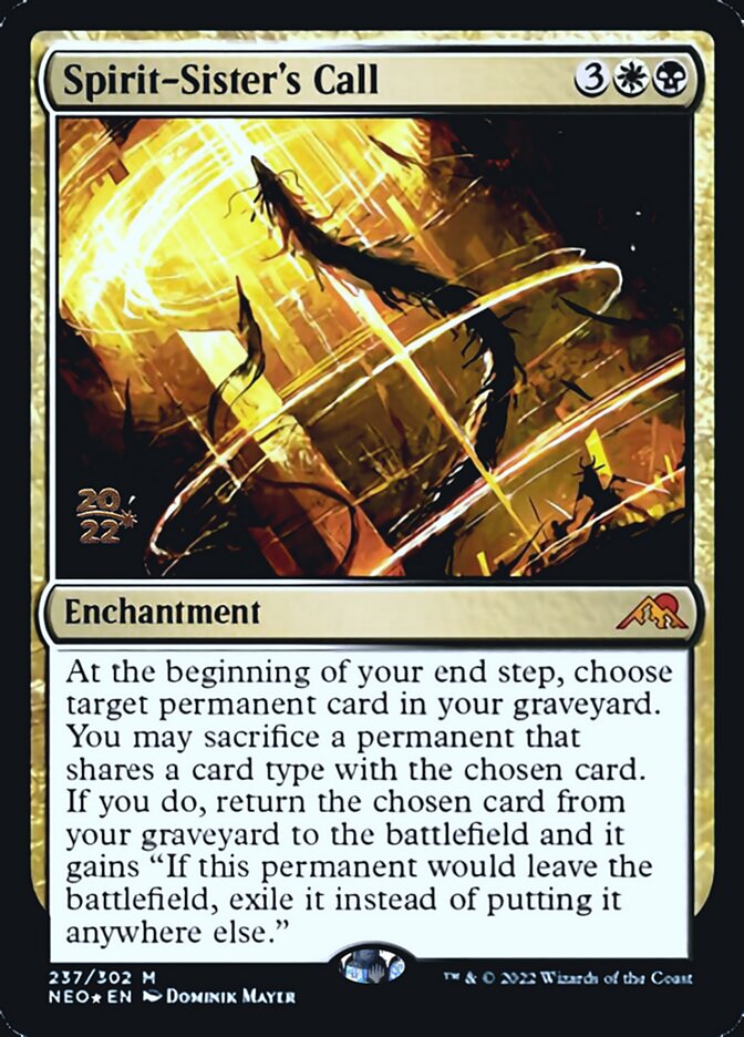 Spirit-Sister's Call [Kamigawa: Neon Dynasty Prerelease Promos] | Game Grid - Logan