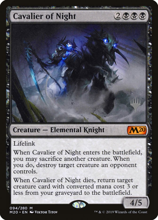 Cavalier of Night (Promo Pack) [Core Set 2020 Promos] | Game Grid - Logan