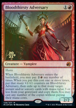 Bloodthirsty Adversary [Innistrad: Midnight Hunt Prerelease Promos] | Game Grid - Logan