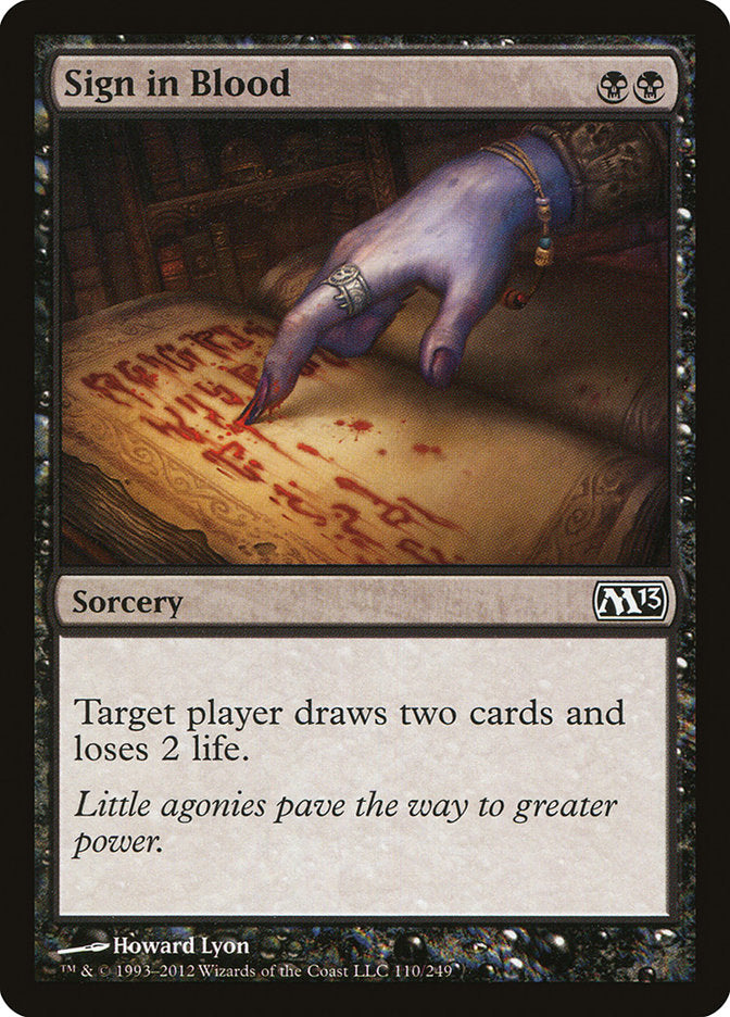 Sign in Blood [Magic 2013] | Game Grid - Logan