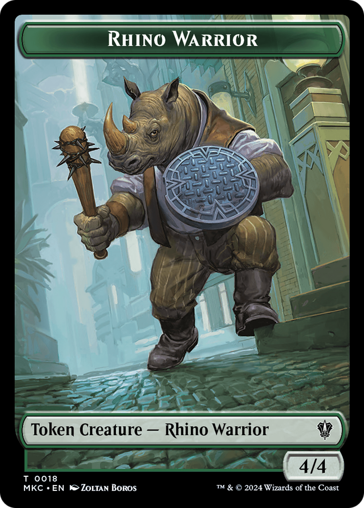 Thopter // Rhino Warrior Double-Sided Token [Murders at Karlov Manor Commander Tokens] | Game Grid - Logan