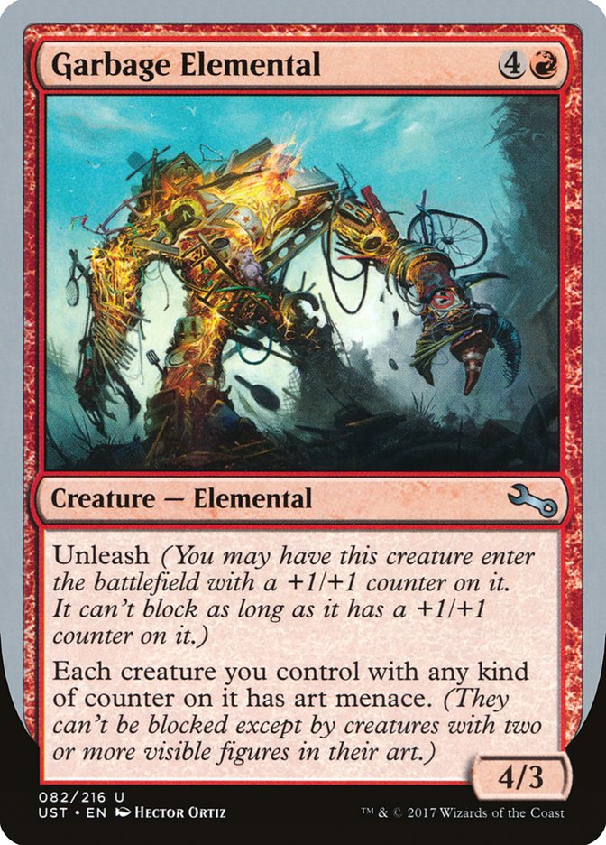 Garbage Elemental (4/3 Creature) [Unstable] | Game Grid - Logan