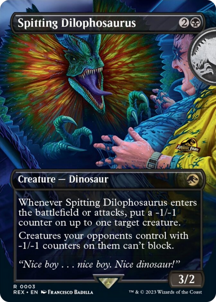 Spitting Dilophosaurus (Borderless) [Jurassic World Collection] | Game Grid - Logan