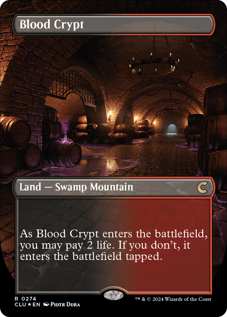 Blood Crypt (Borderless) [Ravnica: Clue Edition] | Game Grid - Logan