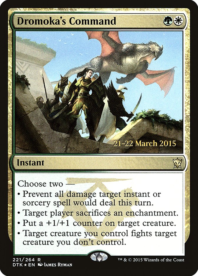 Dromoka's Command [Dragons of Tarkir Prerelease Promos] | Game Grid - Logan