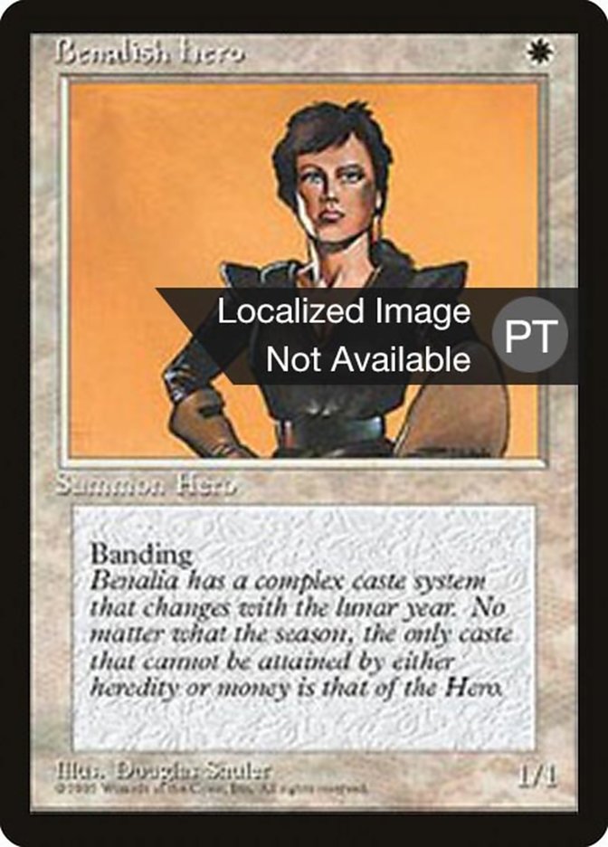 Benalish Hero [Fourth Edition (Foreign Black Border)] | Game Grid - Logan