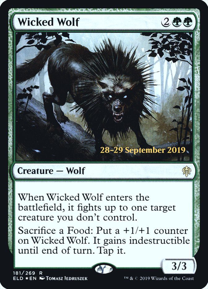 Wicked Wolf [Throne of Eldraine Prerelease Promos] | Game Grid - Logan