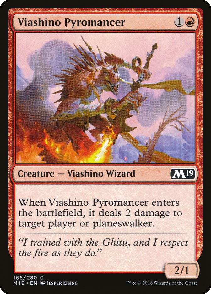 Viashino Pyromancer [Core Set 2019] | Game Grid - Logan