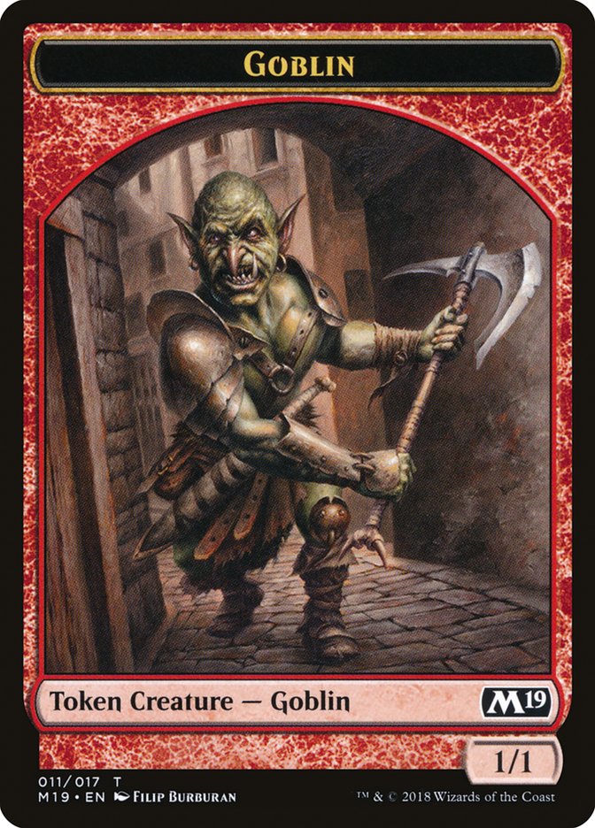 Zombie // Goblin Double-Sided Token (Game Night) [Core Set 2019 Tokens] | Game Grid - Logan