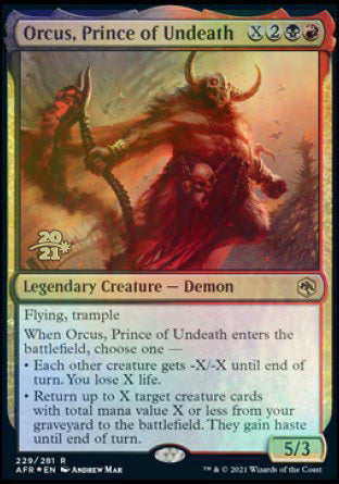 Orcus, Prince of Undeath [Dungeons & Dragons: Adventures in the Forgotten Realms Prerelease Promos] | Game Grid - Logan