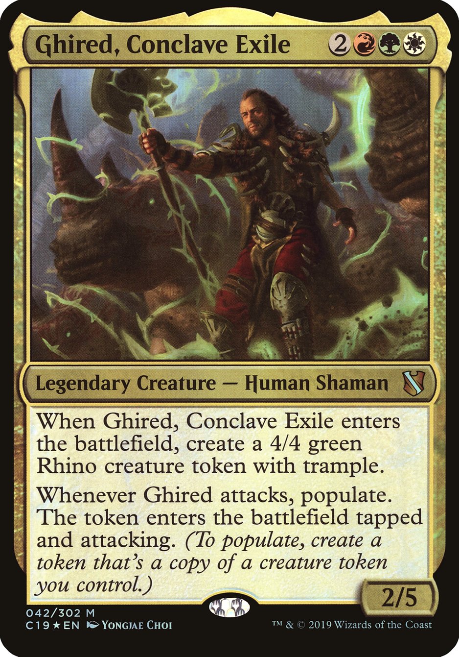 Ghired, Conclave Exile (Oversized) [Commander 2019 Oversized] | Game Grid - Logan