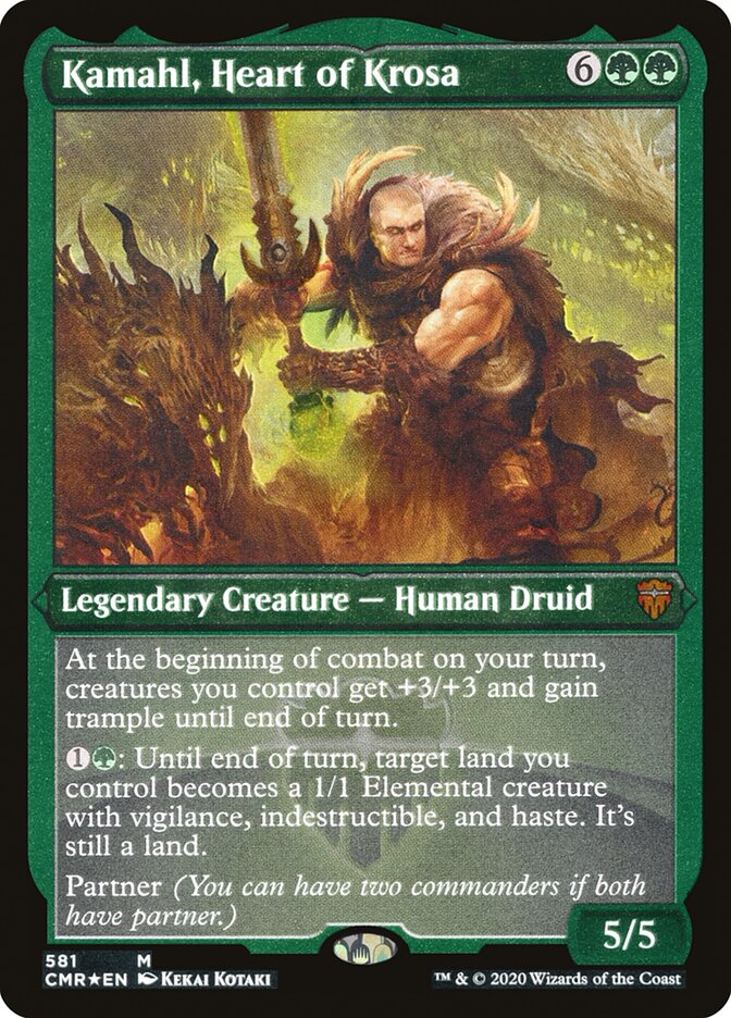 Kamahl, Heart of Krosa (Etched) [Commander Legends] | Game Grid - Logan