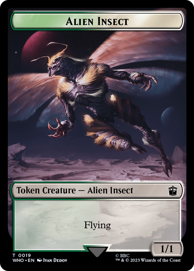 Alien Salamander // Alien Insect Double-Sided Token [Doctor Who Tokens] | Game Grid - Logan