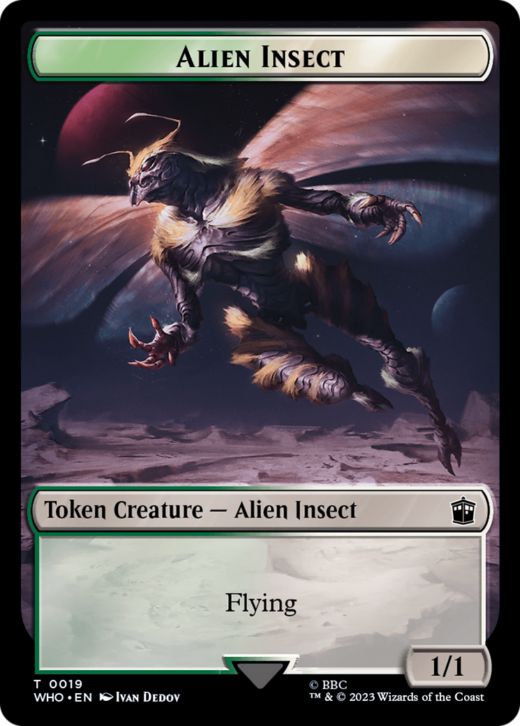 Fish // Alien Insect Double-Sided Token [Doctor Who Tokens] | Game Grid - Logan