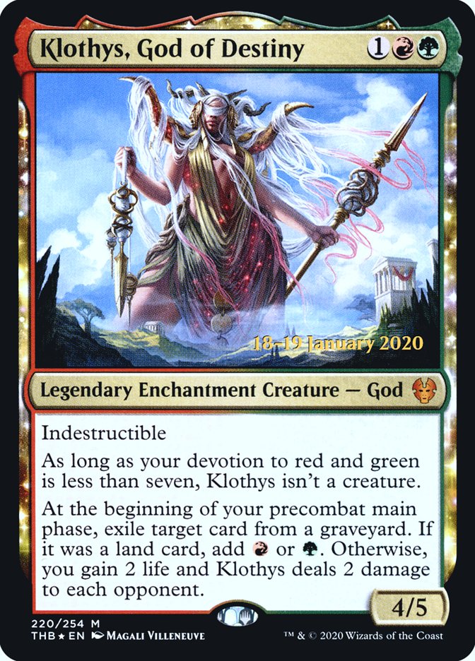 Klothys, God of Destiny [Theros Beyond Death Prerelease Promos] | Game Grid - Logan