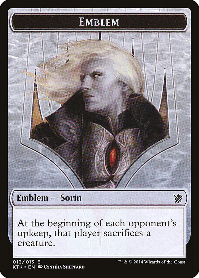 Sorin, Solemn Visitor Emblem [Khans of Tarkir Tokens] | Game Grid - Logan