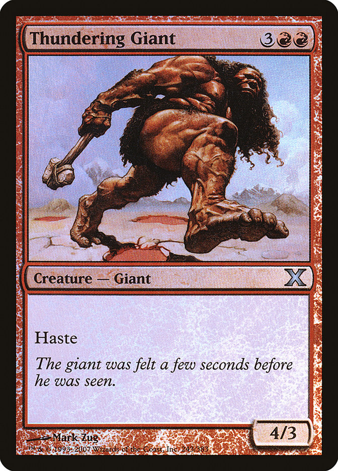 Thundering Giant (Premium Foil) [Tenth Edition] | Game Grid - Logan