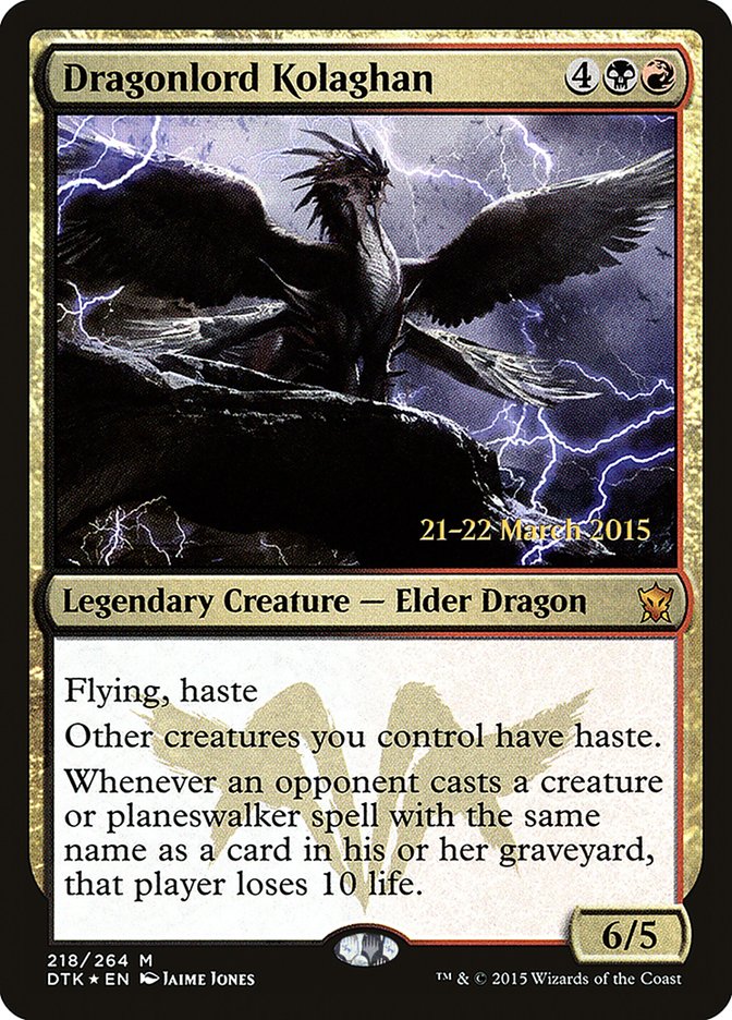 Dragonlord Kolaghan [Dragons of Tarkir Prerelease Promos] | Game Grid - Logan