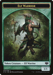 Elephant // Elf Warrior Double-Sided Token [Commander 2014 Tokens] | Game Grid - Logan