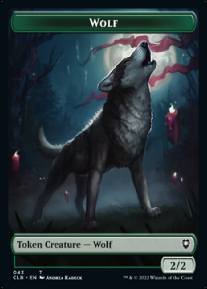 Wolf // Insect Double-Sided Token [Commander Legends: Battle for Baldur's Gate Tokens] | Game Grid - Logan