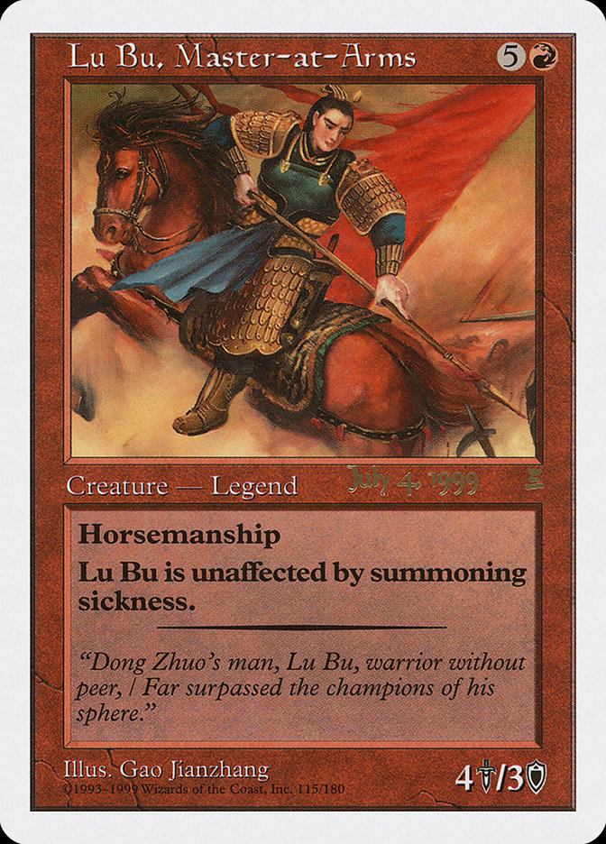 Lu Bu, Master-at-Arms (July 4, 1999) [Portal Three Kingdoms Promos] | Game Grid - Logan