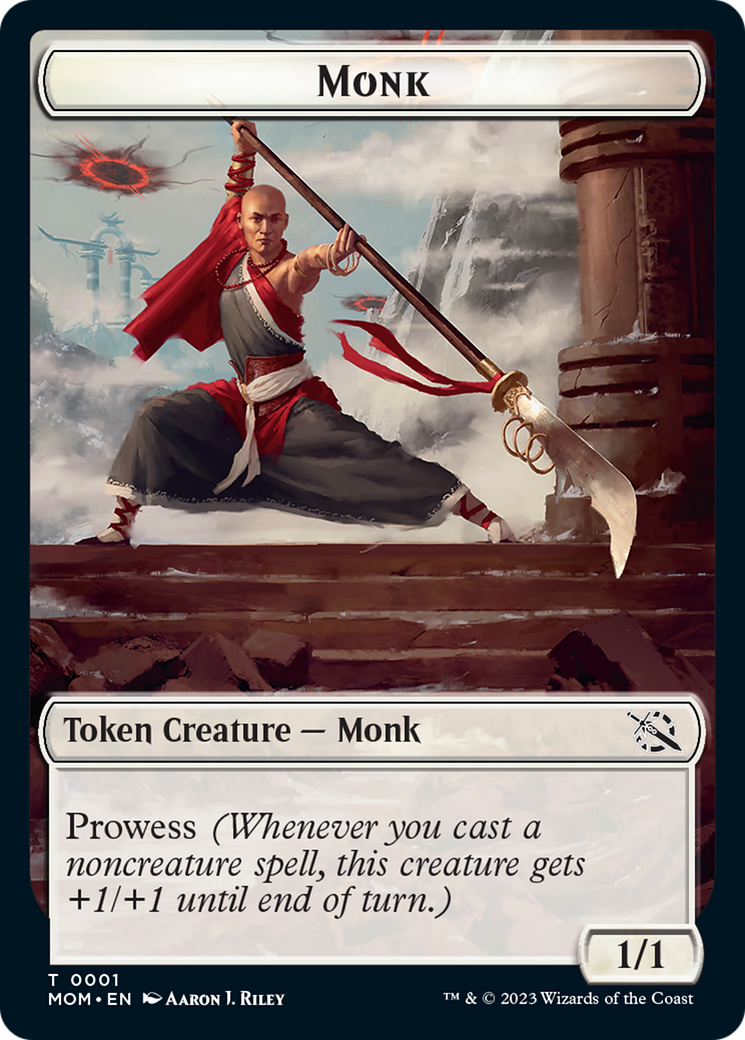 Monk // Knight Double-Sided Token [March of the Machine Tokens] | Game Grid - Logan
