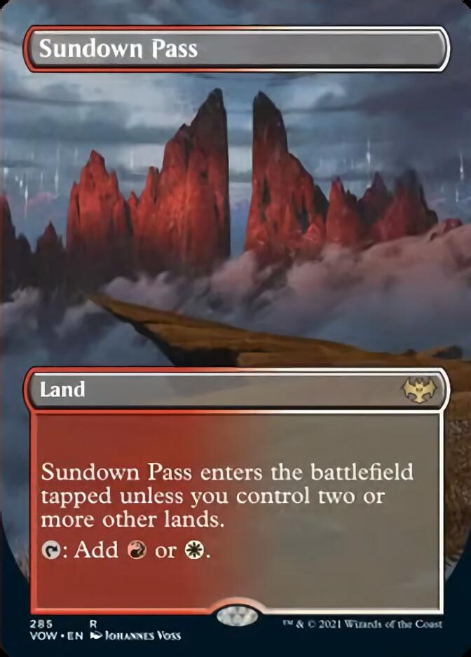 Sundown Pass (Borderless Alternate Art) [Innistrad: Crimson Vow] | Game Grid - Logan