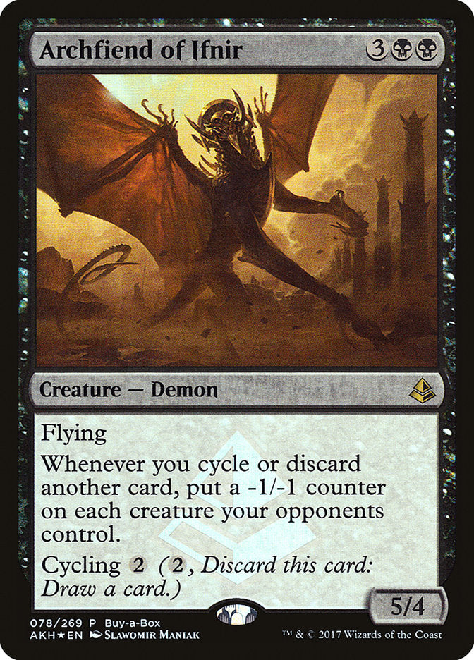 Archfiend of Ifnir (Buy-A-Box) [Amonkhet Promos] | Game Grid - Logan